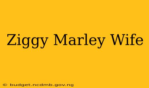 Ziggy Marley Wife
